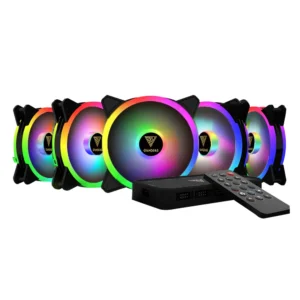 GAMDIAS AEOLUS M2-1205R RGB FAN 120 MM, PC FAN, CASE FAN KIT WITH REMOTE CONTROL, INDIVIDUALLY ADDRESSABLE RGB LEDS