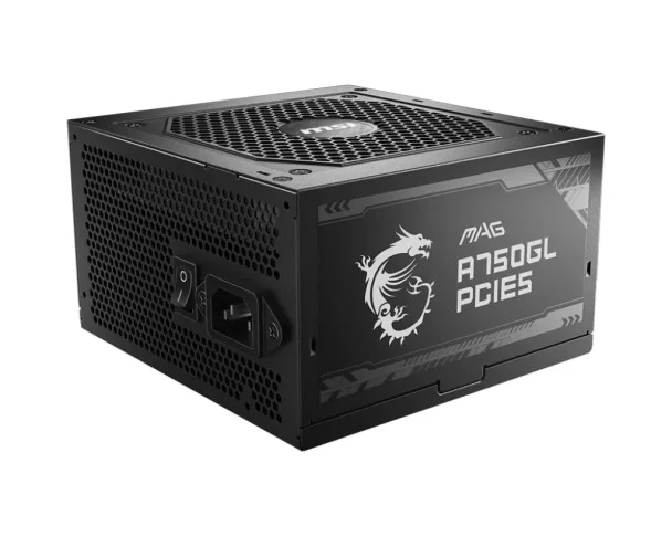 MSI MAG -A750GL- 750W PCIE 5 AND ATX 3.0 GAMING POWER SUPPLY - Image 2