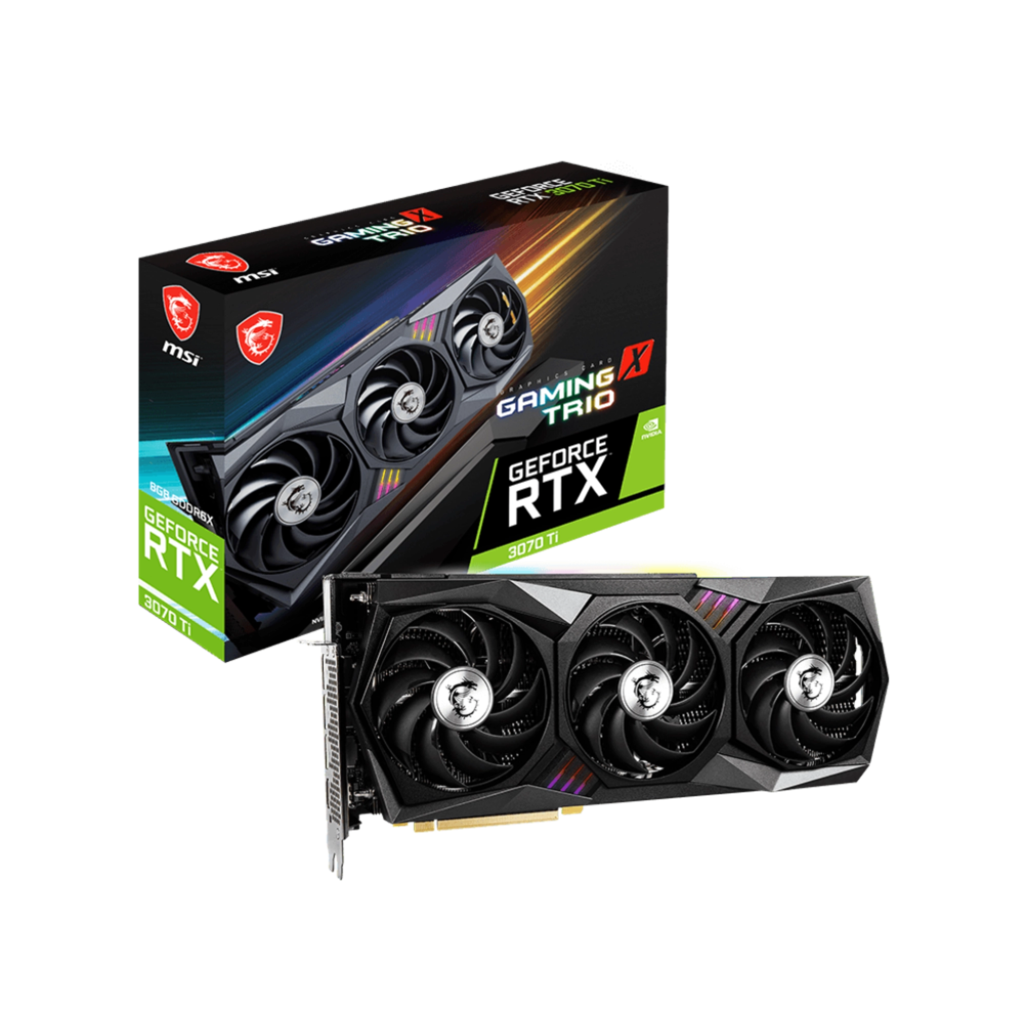 MSI GAMING GEFORCE RTX 3070 TI 8GB GDDR6X 256-BIT HDMI/DP NVLINK TORX FAN 3 AMPERE ARCHITECTURE OC GRAPHICS CARD