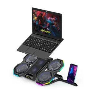 GAMING LAPTOP COOLING STAND WITH RGB LIGHT, 6 QUIET COOLING FANS