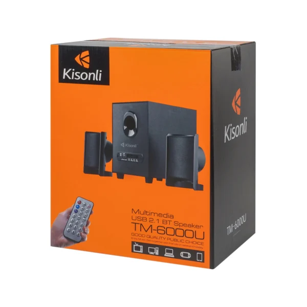 SPEAKERS KISONLI TM-5000U, BLUETOOTH, 5W+2X3W, USB, BLACK - 22149 - Image 2
