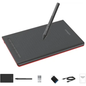 GRAPHICS DRAWING TABLET, 5.2 X 3.5 INCHES DIGITAL TABLET WITH 8192 LEVELS BATERRY-FREE STYLUS & CUSTOMIZE 5 HOTKEYS, COMPATIBLE WITH WINDOWS/MAC OS/ANDROID