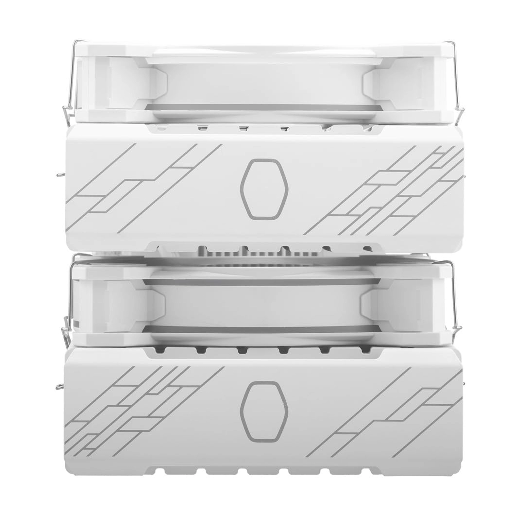 COOLER MASTER HYPER 622 HALO WHITE DUAL TOWER CPU AIR COOLER, HALO² FAN, DUAL LOOP ARGB, ALUMINUM TOP COVER, 6 HEAT PIPES,154MM TALL, AMD RYZEN AM5/AM4, INTEL LGA1700/1200 - Image 6