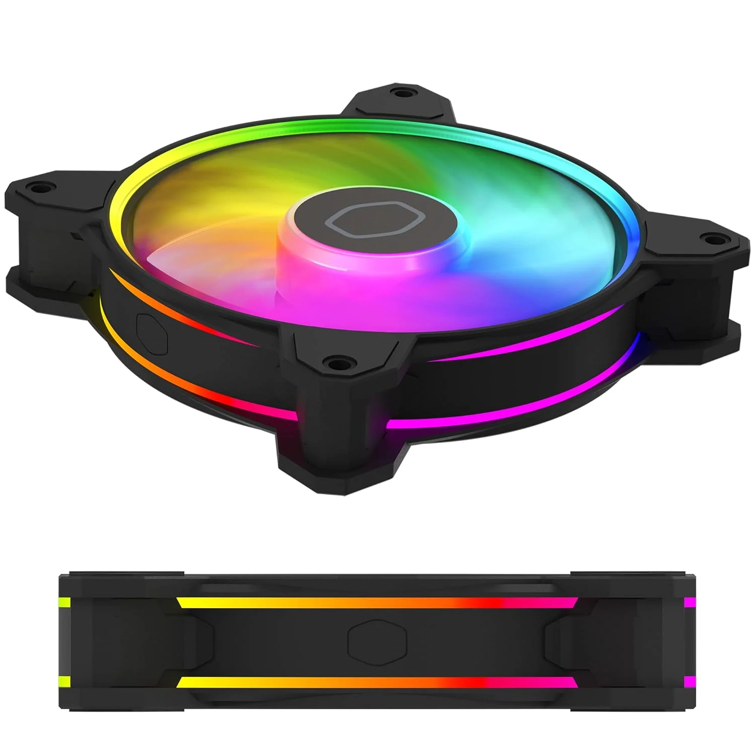 COOLER MASTER MASTERFAN MF120 HALO² 3IN1 PC CASE|LIQUID COOLER|AIR COOLER FAN, DUAL LOOP GEN 2 ARGB LEDS RINGS, DYNAMIC PWM 120MM 2,050 RPM, AIR BALANCE BLADES, HYBRID FRAME - Image 5