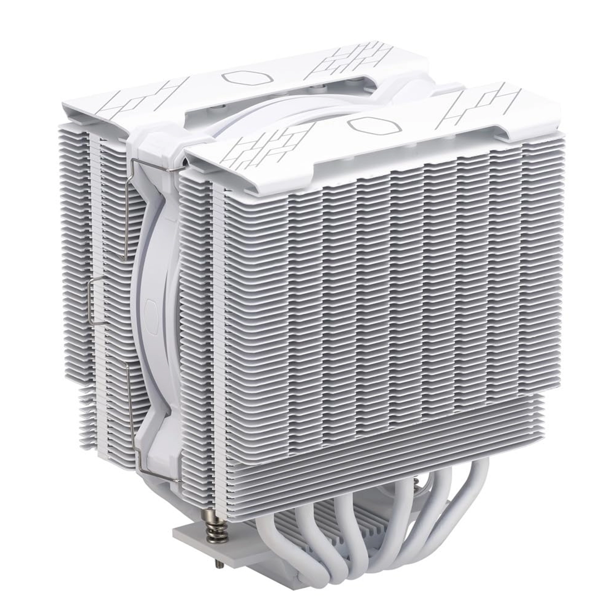 COOLER MASTER HYPER 622 HALO WHITE DUAL TOWER CPU AIR COOLER, HALO² FAN, DUAL LOOP ARGB, ALUMINUM TOP COVER, 6 HEAT PIPES,154MM TALL, AMD RYZEN AM5/AM4, INTEL LGA1700/1200 - Image 4