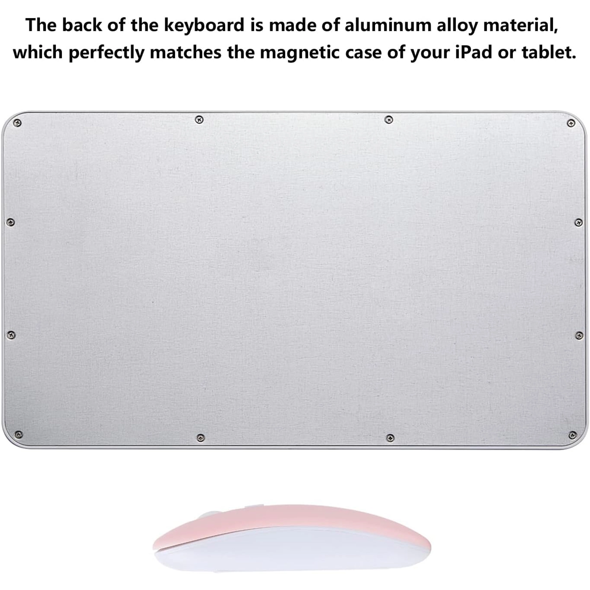 ACOLARID META KIT RECHARGEABLE WIRELESS KEYBOARD MOUSE BLUETOOTH  (WHITE & PINK) - Image 4