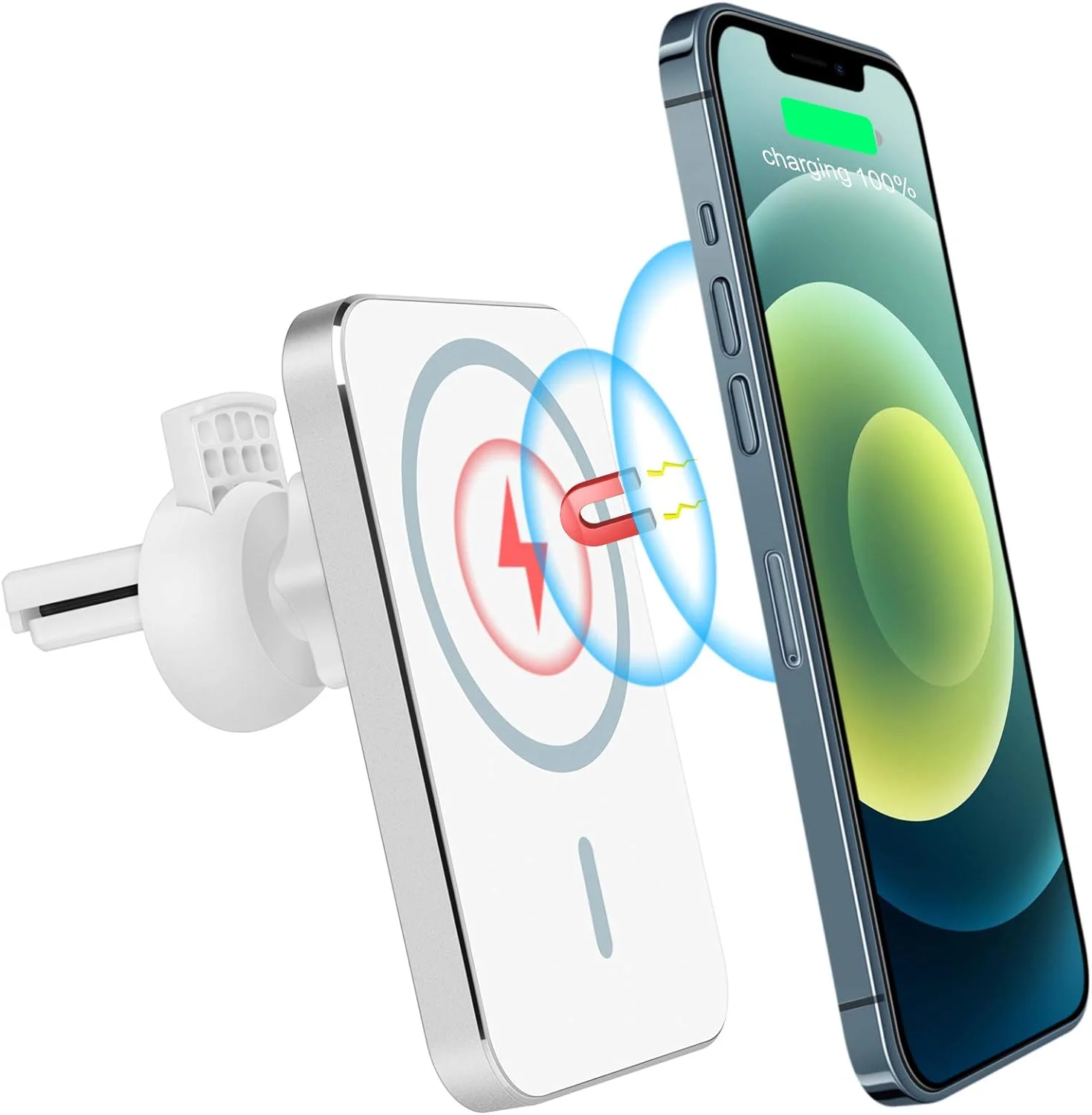 Wireless Car Charger, 15W Auto-Clamping Charger Mount, Air Vent Car Charging Holder for iPhone 15 14 13 12 11 Pro Max Plus Mini X Xr Xs, Samsung S23 S22 S21 S20 Note 20 - Image 3