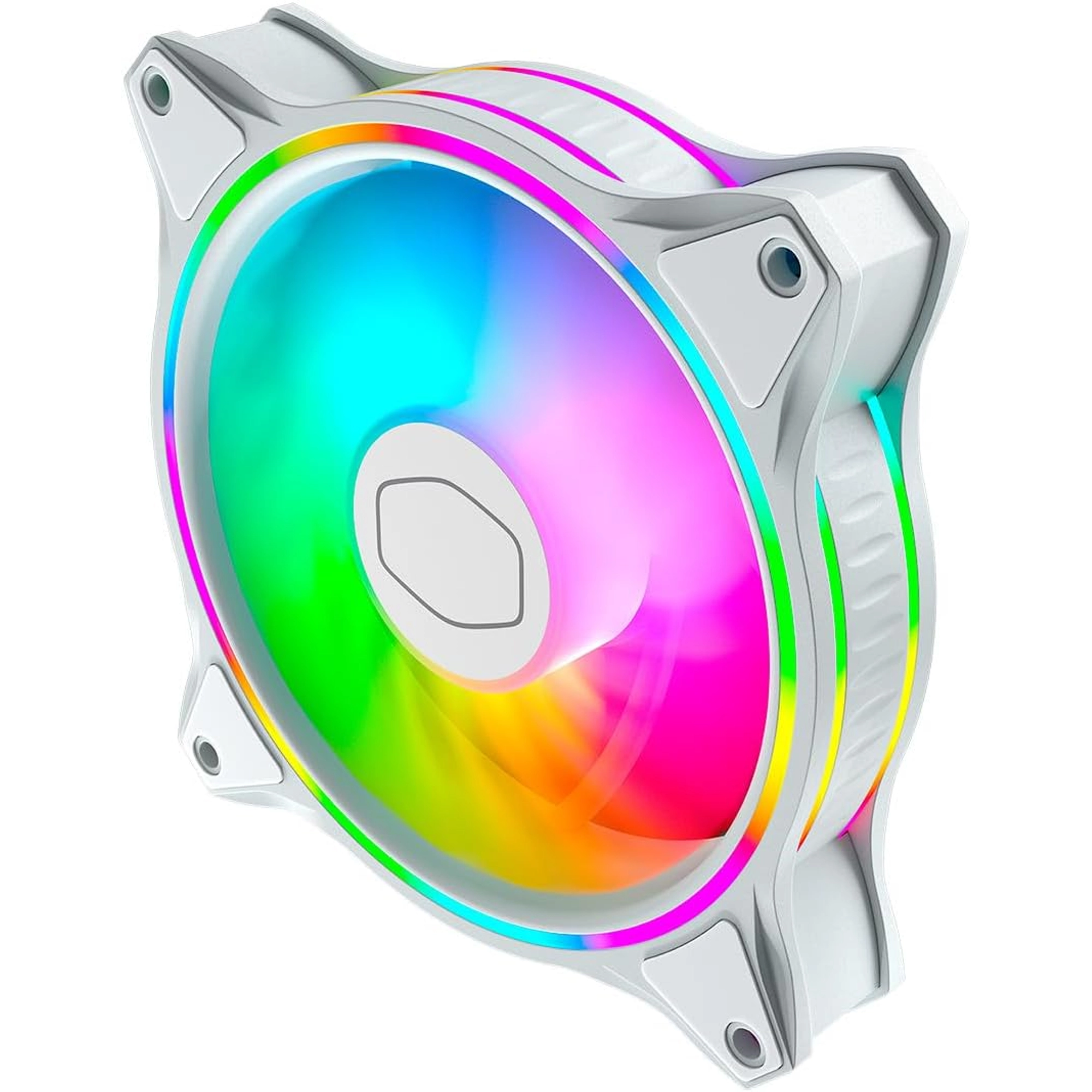 COOLER MASTER COOLER MASTER MASTERFAN MF120 HALO WHITE EDITION PC CASE FAN WITH 120MM RGB 3 PACK - Image 3