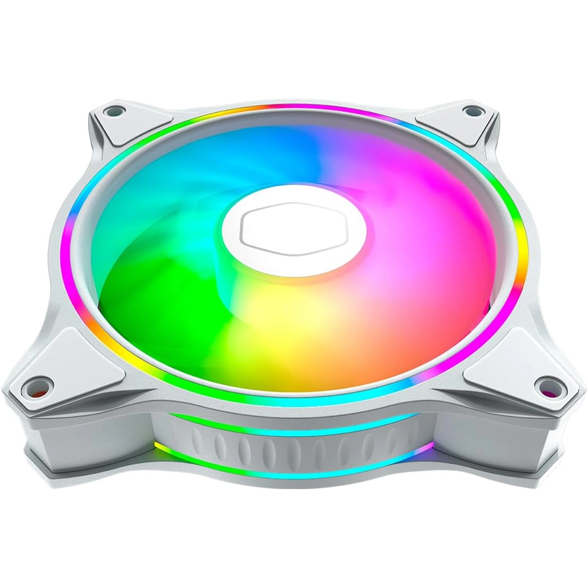 COOLER MASTER COOLER MASTER MASTERFAN MF120 HALO WHITE EDITION PC CASE FAN WITH 120MM RGB 3 PACK - Image 4