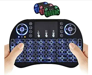 WIRELESS MINI KEYBOARD MOUSE FOR SMART TV, LAPTOP, GAMING CONSOLE MOBILE AND FOR ANY KIND OF WIRELESS RECEIVER DEVICE, COMPATIBLE WITH ANY DEVICE.