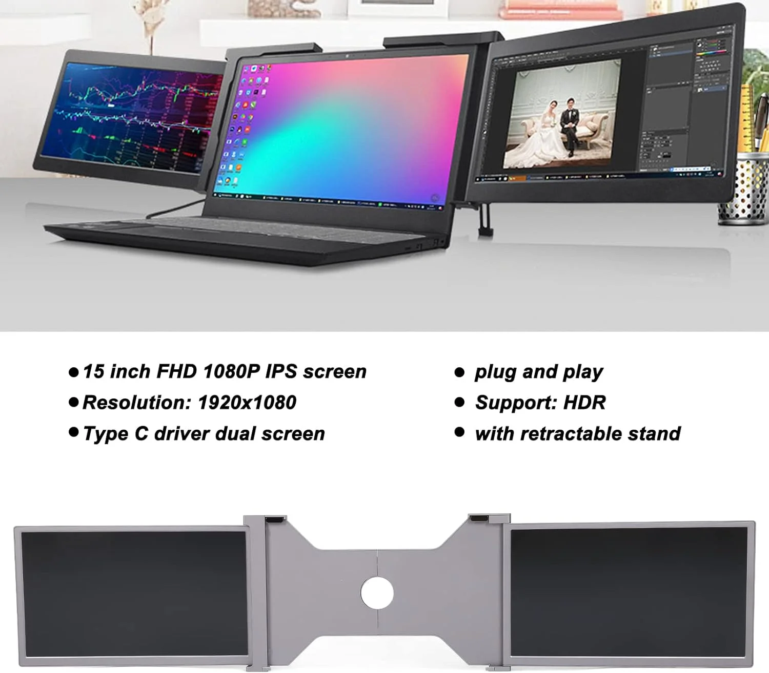 PORTABLE MONITOR FOR LAPTOP -XCESS15- - Image 3