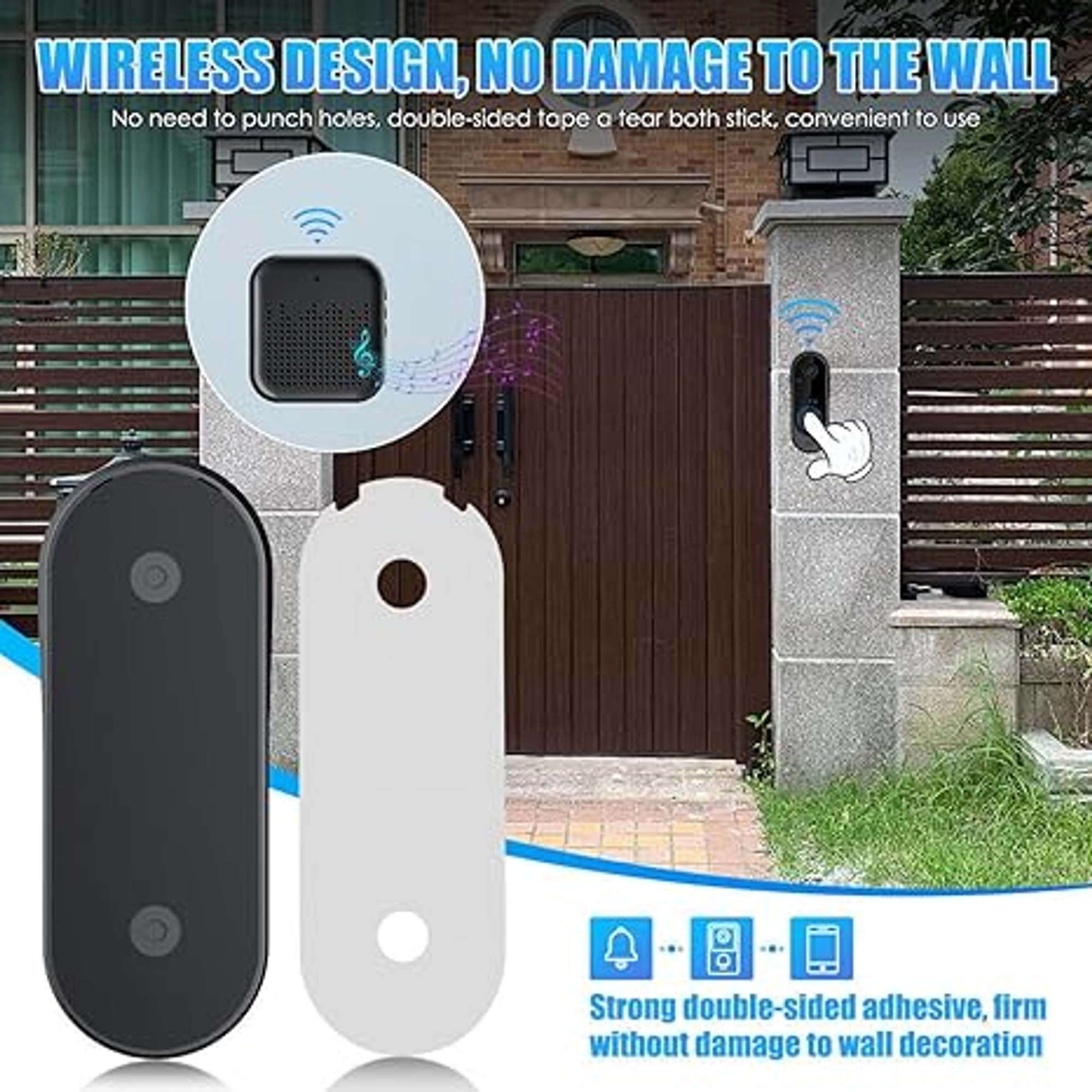 M9 1080P SMART WIFI WIRELESS VIDEO DOORBELL PHONE SECURITY CAMERA DOOR BELL RING INTERCOM - Image 4