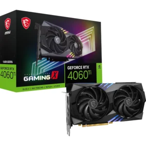 MSI GEFORCE RTX 4060 TI GAMING X 16G GRAPHICS CARD - NVIDIA RTX 4060 TI, 16GB GDDR6 MEMORY, 18GBPS, PCIE 4.0, TWIN FROZR 9, RGB, DLSS3