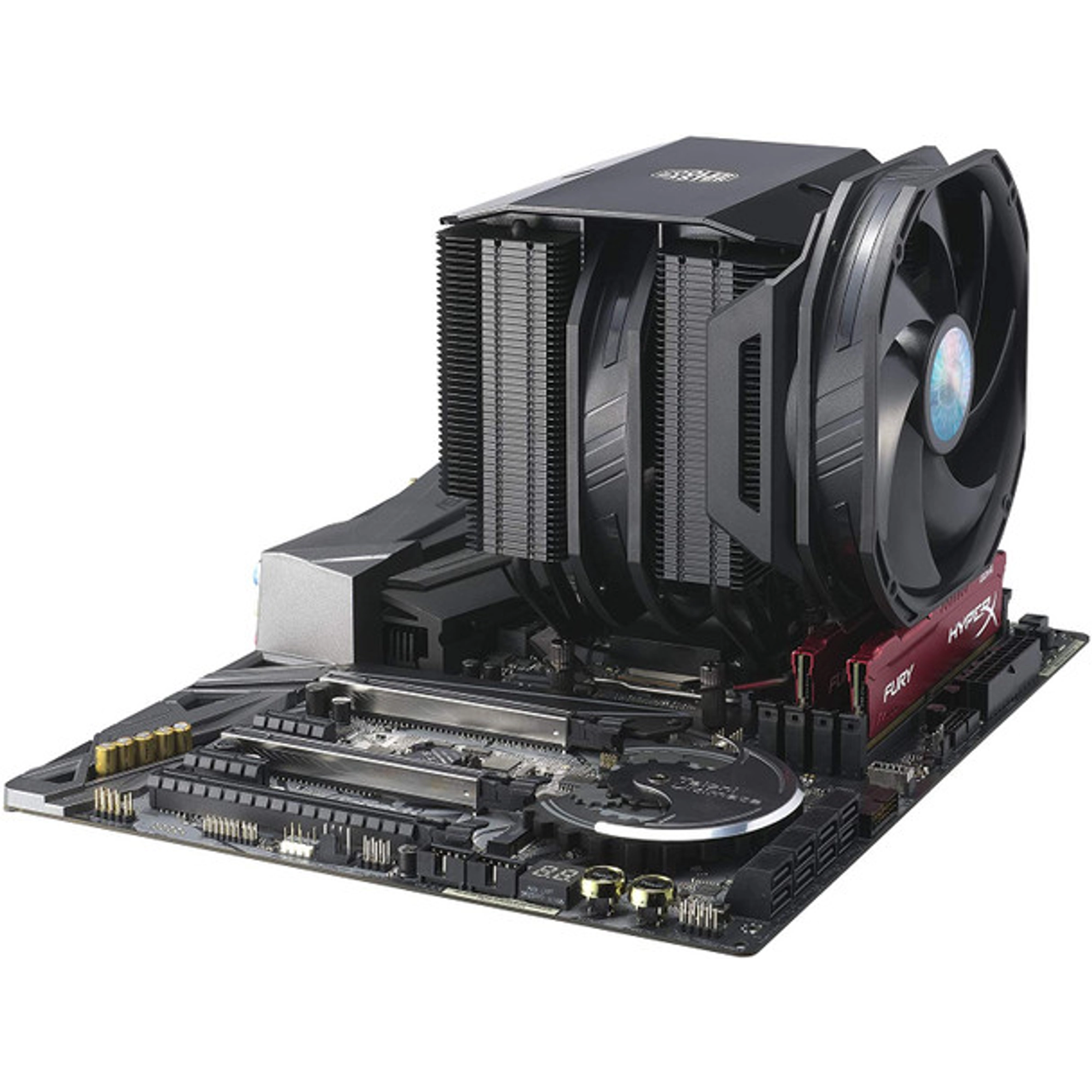 COOLER MASTER MASTERAIR MA624 STEALTH DUAL TOWER CPU AIR COOLER - Image 2