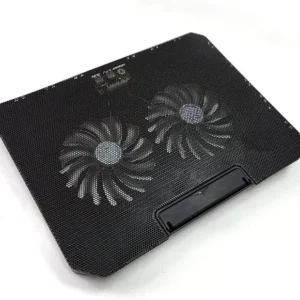 Laptop Cooling Pad 2 Fans Notebook Cooler, Blue LED Lights, 2 USB Ports