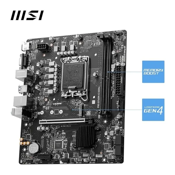 MSI PRO B760M-E DDR4 MOTHERBOARD - Image 4