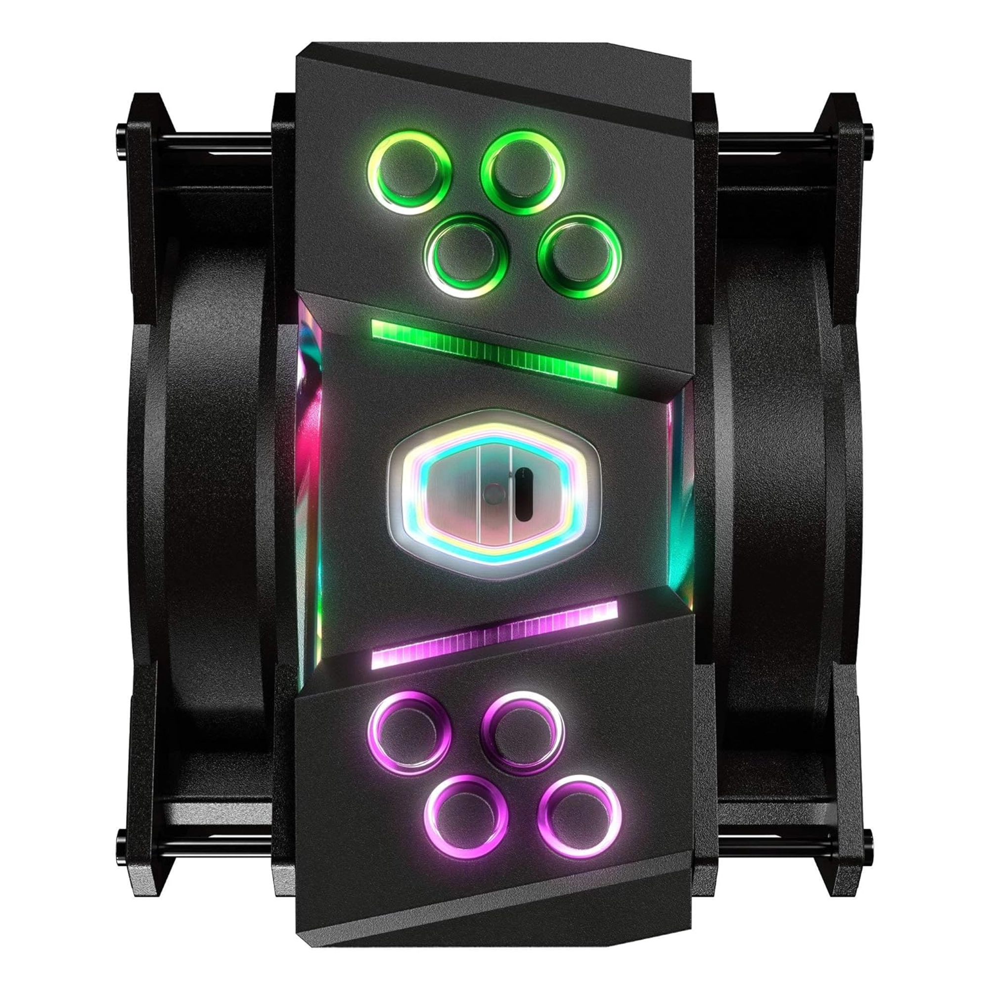 COOLER MASTER MASTERAIR MA410M ARGB CPU AIR COOLER, CUSTOMIZABLE ARGB, ALUMINUM FINS, PUSH-PULL MF120R FANS, 4 COPPER HEAT PIPES FOR AMD RYZEN AM4 - Image 2