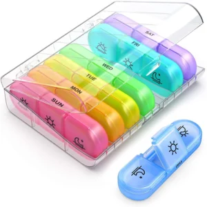 ONE WEEK MEDICINE CASE PILL BOX DIVIDE STORAGE TABLET