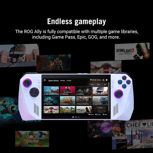 ASUS ROG ALLY 7″ 120HZ GAMING HANDHELD -RC71L-NH019W– AMD Z1 EXTREME PROCESSOR – 512GB - Image 9