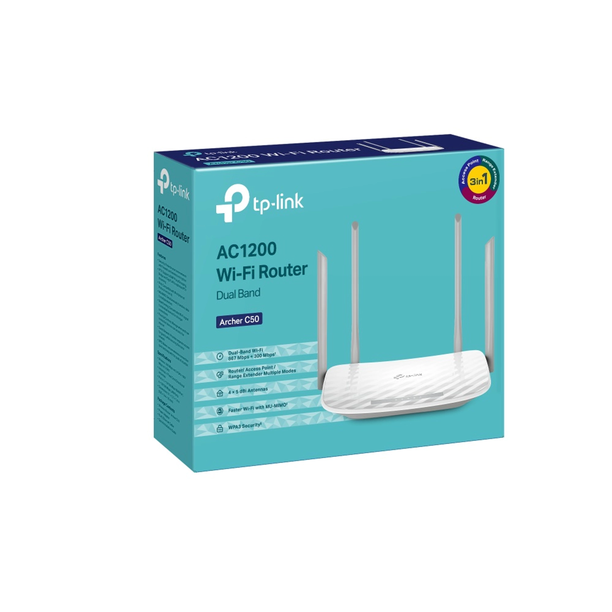 TP-LINK AC1200 ARCHER C50 DUAL BAND ACCESS POINT/ WIRELESS ROUTER - Image 4