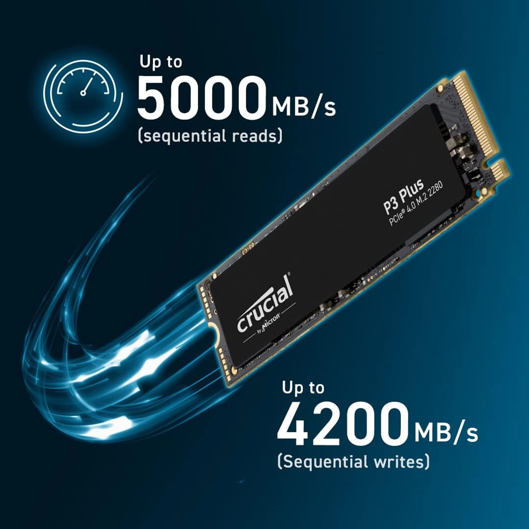 CRUCIAL P3 PLUS 2TB PCIE GEN4 3D NAND NVME M.2 SSD, UP TO 5000MBS – CT2000P3PSSD8 - Image 3
