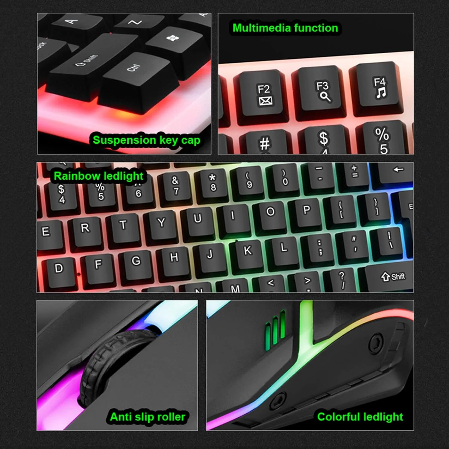CENGNIAN GTX350 WIRED GAMING KEYBOARD AND MOUSE COMBO - Image 4