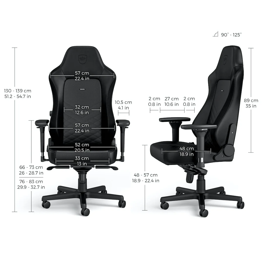 HERO BLACK Synthetic Leather NOBLECHAIRS GAMING CHAIR & OFFICE CHAIR “AWARD WINNING” - Image 5