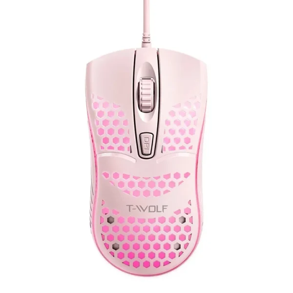 T-WOLF V15 COOL HONEYCOMB LIGHT UP MOUSE - Image 4