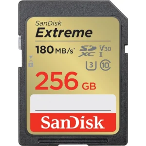 SANDISK 256GB EXTREME SDXC UHS-I MEMORY CARD 180MBS