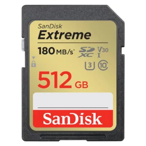 SANDISK 512GB EXTREME SDXC UHS-I MEMORY CARD 180MBS