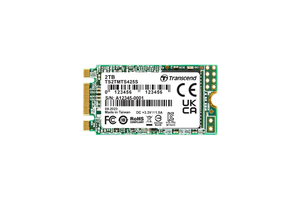 Transcend 500GB M.2 SSD 425S SATA III 6Gb/s M.2 2242 42mm SSD SLC caching and LDPC ECC Mechanism Read/Write Speed up to 530/480 MB/s - TS500GMTS425S