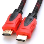 CABLEVANTAGE HDMI CABLE V1.4 ULTRA-HIGH SPEED SUPPORTS ETHERNET AUDIO RETURN (ARC), BANDWIDTH UP TO 18GBPS, 3D HD 1080P READY, BRAIDED NYLON CABLE CORD GOLD PLATED RED
