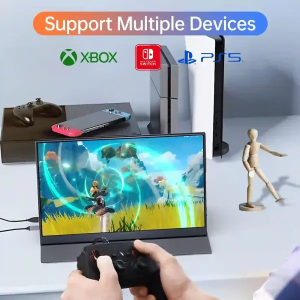 PORTABLE SCREEN K3 15.6'' WITH 2 USB TYPE-C AND MINI HDMI OUT  BRAND NEW TTC - Image 4