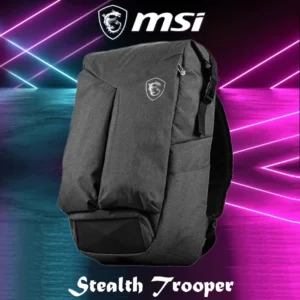MSI Sleek Look Stealth Trooper Grey Backpack ; Fits up to a 15.6″ Laptop | GREY