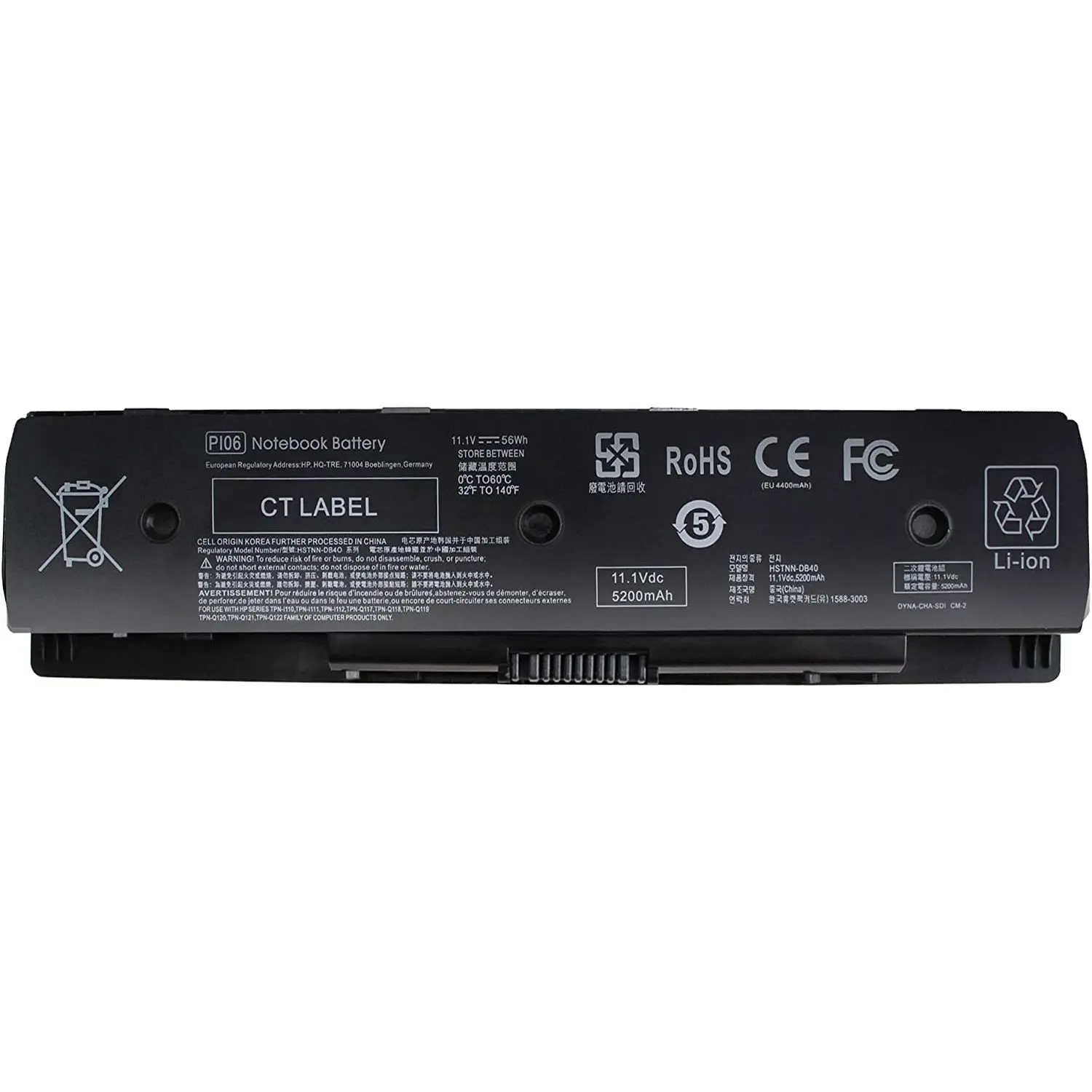 REPLACEMENT BATTERY PI06 FOR HP PAVILION-ENVY SERIES
