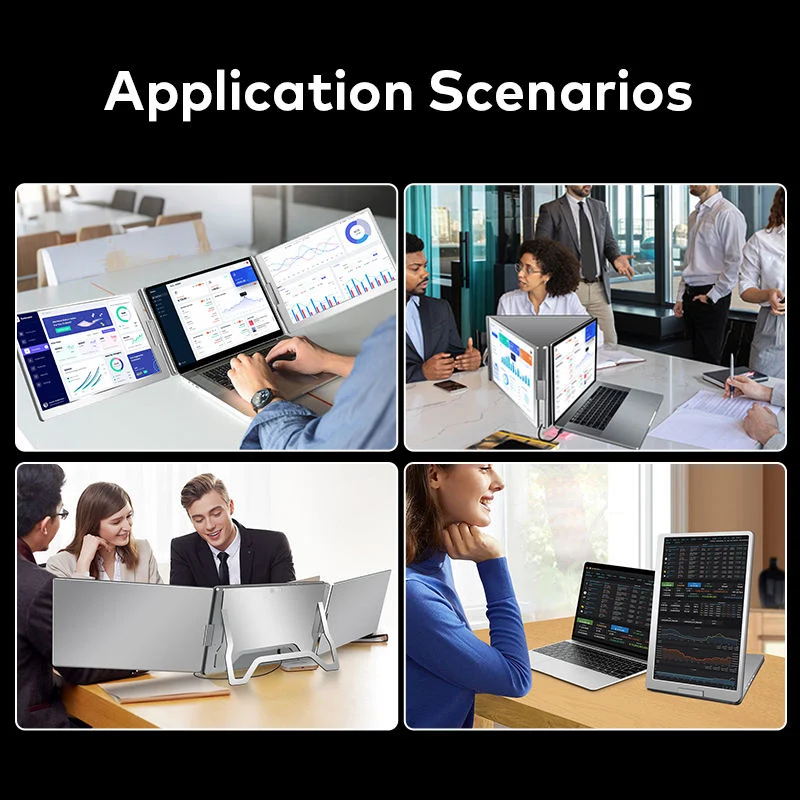PORTABLE SCREEN-S888, 16" FHD TRIPLE SCREEN IPS X1, DOUBLE DISPLAY EXTENDER, ONE-CABLE CONNECTIVITY, TYPE-C TTC - Image 5
