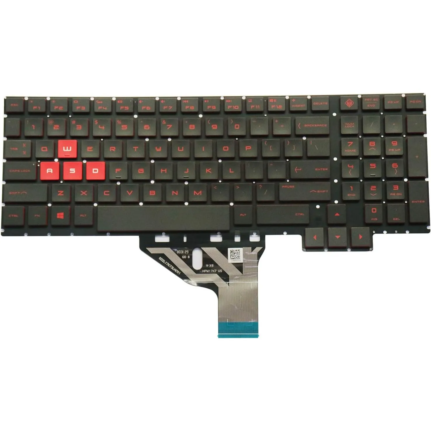 KEYBOARD HP OMEN 15-CE, RED, US