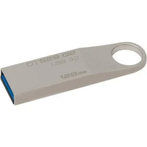 KINGSTON DATATRAVELER SE9 128GB USB 3.1 FLASH DRIVE SILVER